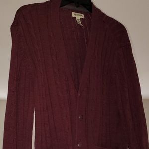 St John's Bay Cardigan/SIZE Small/Burgundy